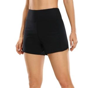 Feather-Fit High Waisted Lined Shorts 4” NWT XL BLACK